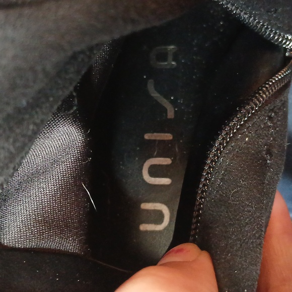 Unisa black knee high chunky heeled boots size 9.5 - Picture 14 of 16